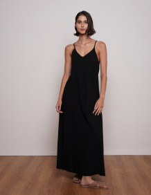 Alef Alef | אלף אלף - בגדי מעצבים | שמלת מקסי GILIA שחור