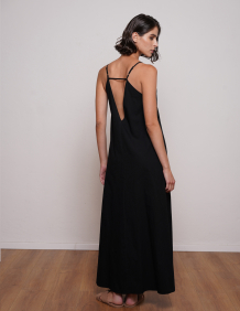 Alef Alef | אלף אלף - בגדי מעצבים | שמלת מקסי GILIA שחור